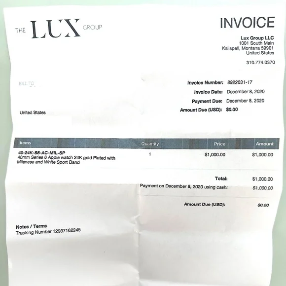 APPLE WATCH 6 40mm 24K GOLD PLATED w/ROLEX BAND ($1700 MSRP) - Picture 7 of 7